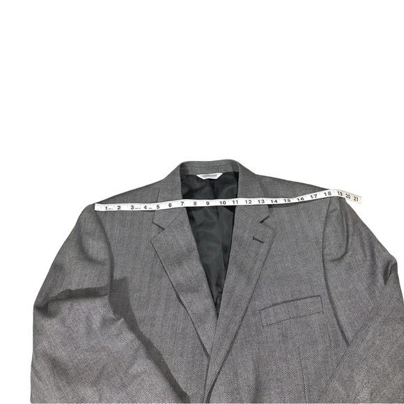 Joesph & Feiss 100% Lambswool Mens Grey & Black Stripe Sports Jackets Size 44L - Picture 14 of 16